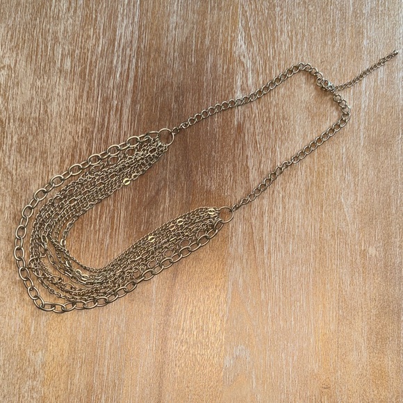 Pier 1 Gold Tone Chain Necklace - Picture 4 of 7